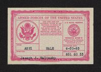 U.S. Naval Reserve identification card